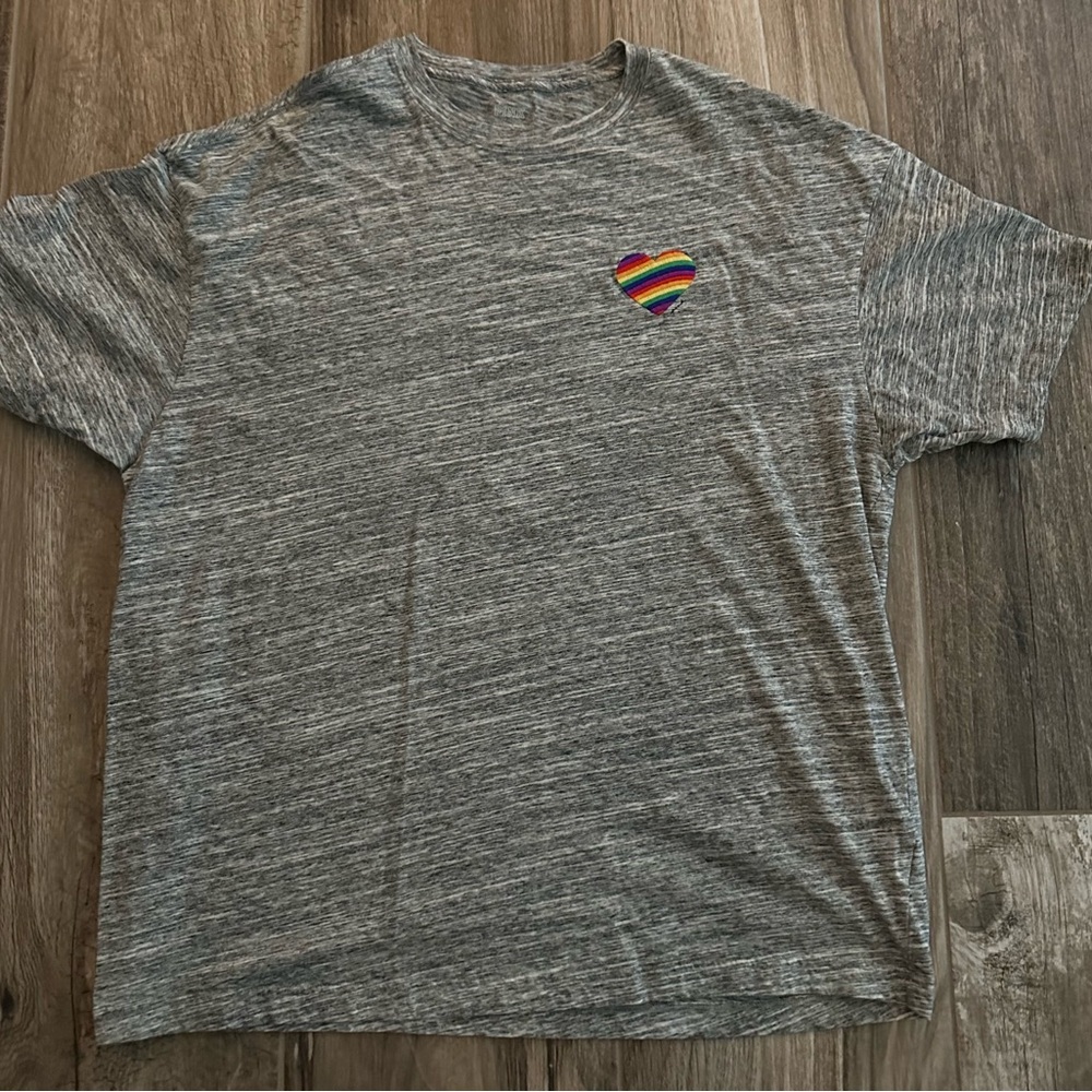 Pink by Victoria Secret T-Shirt with Rainbow Heart